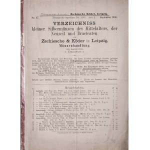 Zschiesche, Koeder, Verzeichniss kleiner Silbermuenzen des Mittelalters, der Neuzeut und Brackteaten, September, Leipzig 1896.