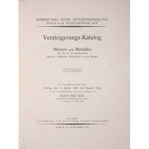 Ball R., Muenzen und Medailen, 11 Januar 1926, Berlin 1926.