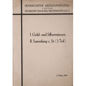 Frankfurter MH, I. Gold- and Silbermuenzen, 2. Marze 1943., Frankfurt 1943.