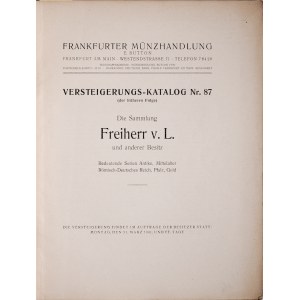 Frankfurter MH, Sammlung Freiherr v. L., 31. Maerz 1941., Frankfurt 1941.