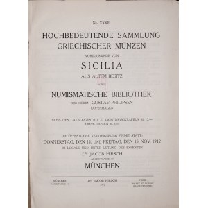 Hirsch J., Auktions-Catalog, Grichischer Muenzen, 15.Nov.1912, Muenchen 1912.