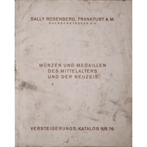 Rosenberg S, Versteigerunskatalog nr 76, 20. April 1933, Frankfurt am M 1933.