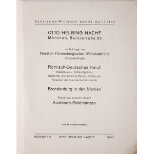 Helbing O., Auktions-Katalog 71, 26. April 1933, Muenchen 1933.