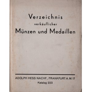 Hess A., Katalog 223, Muenzen und Medaillen, Frankfurt am Main 1894.