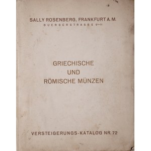 Rosenberg S, Versteigerunskatalog nr 72, Grichische und Roemische Muenzen, 11. Juli 1932, Frankfurt am M 1932.