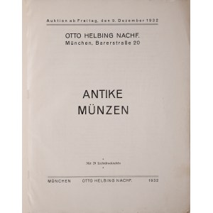 Helbing O., Auktions-Katalog 70, 9. December 1932, Muenchen 1932.