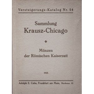 Cahn A. E., Auktiosnkatalog 54, 9. September 1925, Frankfurt am M. 1925..