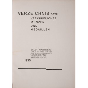 Rosenberg S., Verzeichnis verkaeuflicher Muenzen und Medaillen 1935, Frankfurt am M. 1935