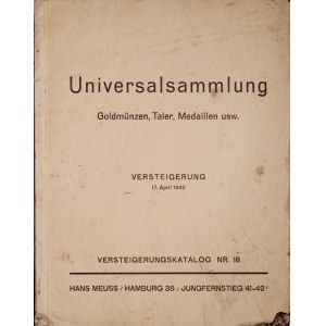 Meuss H., Goldmuenzen, Taler, Medaillen, 17. April 1942, Hamburg 1942.