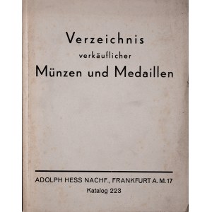 Rosenberg S., Verzeichnis verkaeuflicher Muenzen und Medaillen 1930, Frankfurt am M. 1930