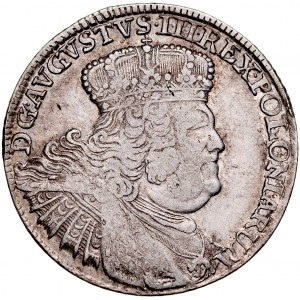 August III 1733-1763, 18 groszy 1755, Lipsk.