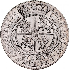 August III 1733-1763, 18 groszy 1756, Lipsk.