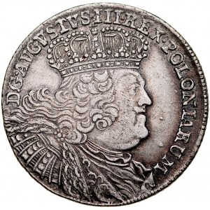 August III 1733-1763, 18 groszy 1756, Lipsk.