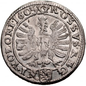 Zygmunt III 1587-1632, Grosz 1605, Kraków.