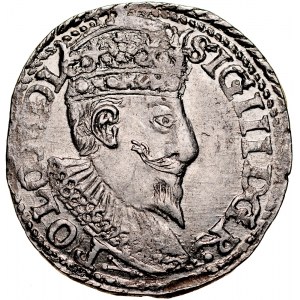 Zygmunt III 1587-1632, Trojak 1598, Olkusz. leżące Y pod popiersiem. R