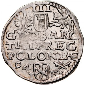 Zygmunt III 1587-1632, Trojak 1594, Poznań.