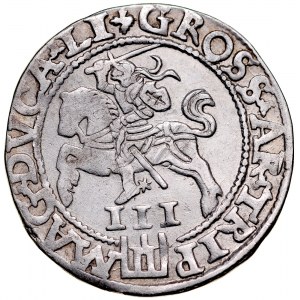 Zygmunt II August 1545-1572, Trojak 1562, Wilno.