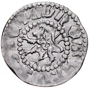Władysław Jagiełło 1386-1434, Kwartnik ruski, Av.: Orzeł, RV.: Lew.