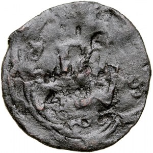 Władysław Opolczyk 1372-1379, Denar ruski, Av.: Litera W, Rv.: Korona.
