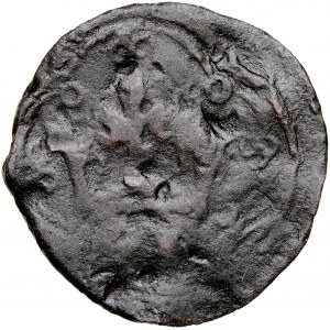 Władysław Opolczyk 1372-1379, Denar ruski, Av.: Litera W, Rv.: Korona.
