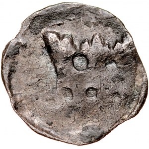 Czechy, Halerz XV w, Av.: Korona, Rv.: Czeski Lew.