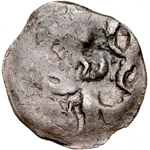 Czechy, Halerz XV w, Av.: Korona, Rv.: Czeski Lew.