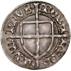 Jan von Tiefen 1489-1497, Grosz, Av.: Tarcza wielkiego mistrza, Rv.: Tarcza krzyżacka.