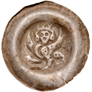 Przemysł II 1253-1278, Brakteat, Av.: Gryf z głową króla.