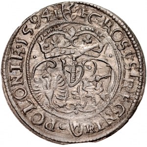 Zygmunt III 1587-1632, Grosz 1594, Olkusz.