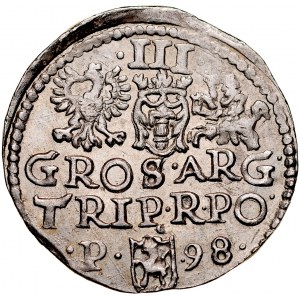 Zygmunt III 1587-1632, Trojak 1598, Poznań.