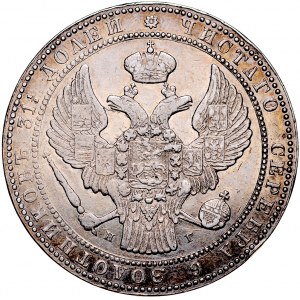 Zabór Rosyjski, Mikołaj I 1826-1855, 1 1/2 rubla, 10 złotych 1837 NG, St. Petersburg.