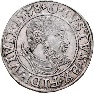 Prusy Książęce, Albrecht Hohenzollern 1525-1568, Grosz 1538, Królewiec.