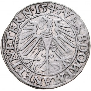 Śląsk, Księstwo Legnicko-Brzesko-Wołowskie, Fryderyk II 1505-1547, Grosz 1545, Legnica.