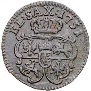 August III 1733-1763, Szeląg 1751, Drezno.