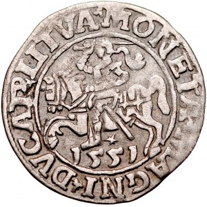 Zygmunt II August 1545-1572, Półgrosz 1551, Wilno. RRR.