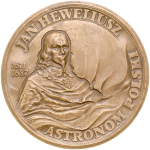 Medal by Gertuda Wilczopolska issued on the occasion of the National Philatelic Exhibition HEWELIUSZ 300.