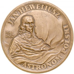 Medal autorstwa Gertudy Wilczopolskiej wydany z okazji Krajowej Wystawy Filatelistycznej HEWELIUSZ 300