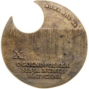 Medal by Zbigniew Lukowiak issued in 1993 on the occasion of the 10th Numismatic Session in Nowa Sol.