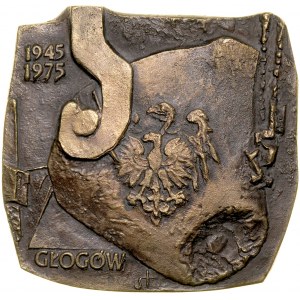 Medaille von Jozef Stasinski, 1975, gewidmet dem XXX. Jahrestag der Rückkehr der Stadt Glogow ins Mutterland. Opus 731.