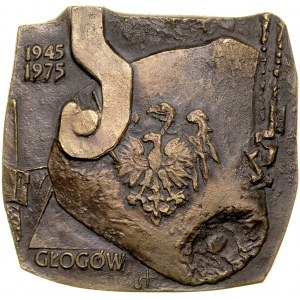 Medal by Jozef Stasinski, 1975, dedicated to the XXX anniversary of the return of the city of Glogow to the motherland. Opus 731.
