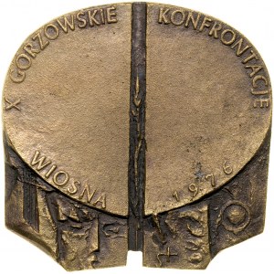 Medaille von Józef Stasiński, 1976, gewidmet Adami Czarnocki, herausgegeben anlässlich der 10. Gorzów-Konfrontationen im Frühjahr 1976. opus 799.