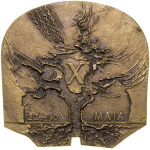 Medal by Jozef Stasinski, 1976, dedicated to Adami Czarnocki, issued on the occasion of the 10th Gorzow Confrontations Spring 1976. opus 799.