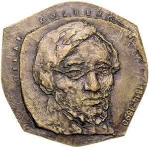 Medal by Jozef Stasinski, 1988, dedicated to Oskar Kolberg, issued on the occasion of the 8th International Festival of Song and Dance Ensembles, Zielona Góra. Opus 939.