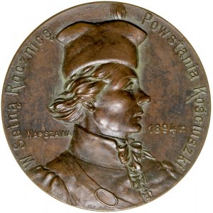 Medal autorstwa Wiesława Zarzyckiego z 1894 roku poświęcony 100 rocznicy Insurekcji Kościuszkowskiej