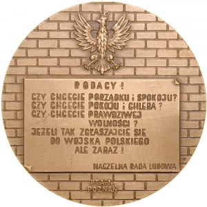 Medal z 1988 wybity z okazji 70 rocznicy Powstania Wielkopolskiego.