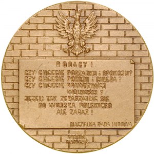 Medal z 1988 wybity z okazji 70 rocznicy Powstania Wielkopolskiego.