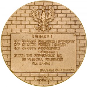 A 1988 medal minted to commemorate the 70th anniversary of the Greater Poland Uprising.