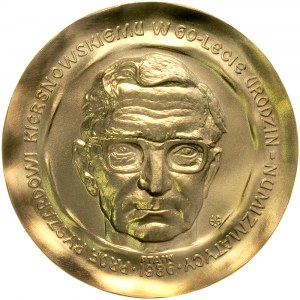 Medaille von Edward Gorol, 1986, ausgestellt anlässlich des 60. Geburtstags von Ryszard Kiersnowski