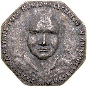 Medaille, gegossen zu Ehren von Jozef Raburski, dem Gründer des numismatischen Kreises in Gniezno.