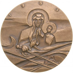 Medal autorstwa Ewy Olszewskiej Borys z 1983 roku wybity na pamiątkę 300-lacia Odsieczy Wiedeńskiej.